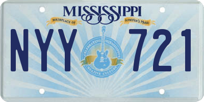 MS license plate NYY721
