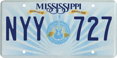 MS license plate NYY727