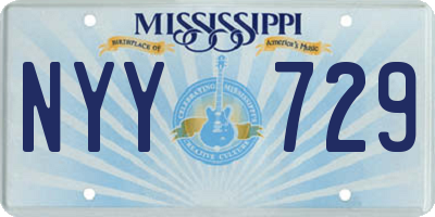 MS license plate NYY729