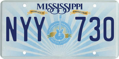 MS license plate NYY730
