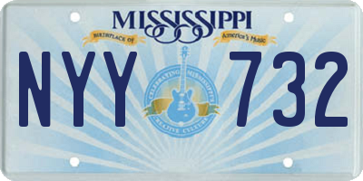 MS license plate NYY732