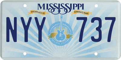 MS license plate NYY737