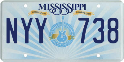 MS license plate NYY738