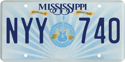 MS license plate NYY740