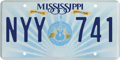 MS license plate NYY741