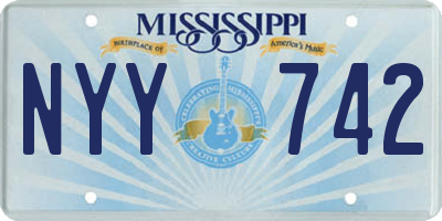 MS license plate NYY742