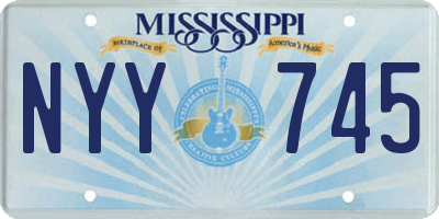 MS license plate NYY745