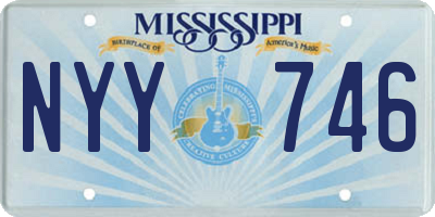 MS license plate NYY746