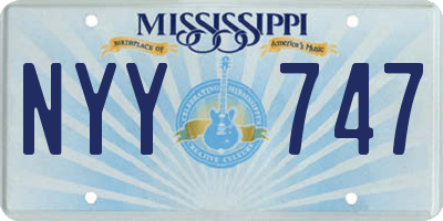 MS license plate NYY747