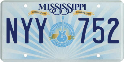 MS license plate NYY752