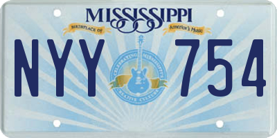 MS license plate NYY754