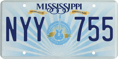 MS license plate NYY755