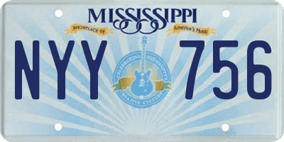 MS license plate NYY756