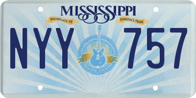 MS license plate NYY757