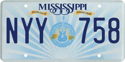 MS license plate NYY758
