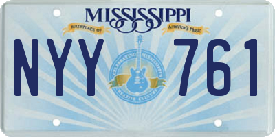 MS license plate NYY761