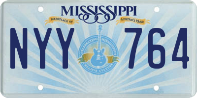 MS license plate NYY764