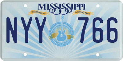 MS license plate NYY766