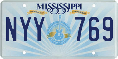 MS license plate NYY769