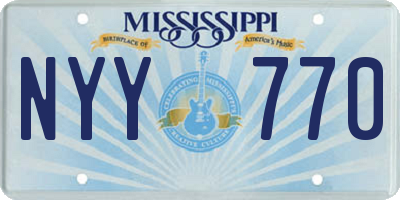 MS license plate NYY770