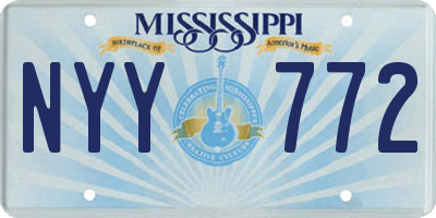MS license plate NYY772