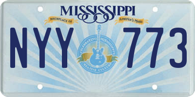MS license plate NYY773