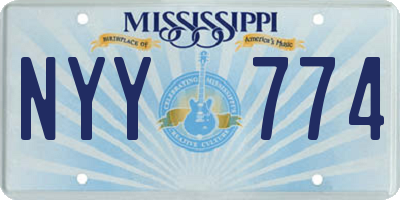 MS license plate NYY774