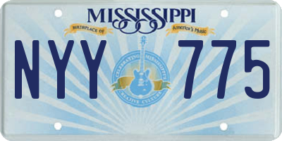 MS license plate NYY775