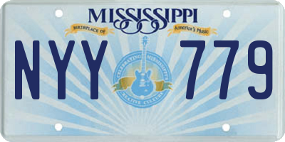 MS license plate NYY779