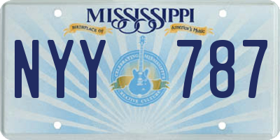 MS license plate NYY787