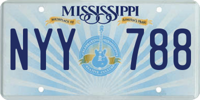 MS license plate NYY788