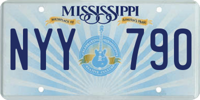 MS license plate NYY790