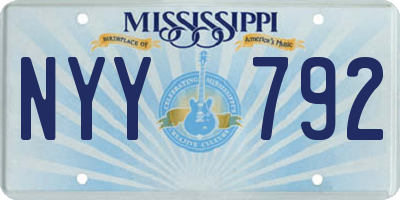 MS license plate NYY792