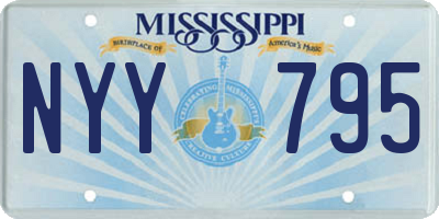 MS license plate NYY795