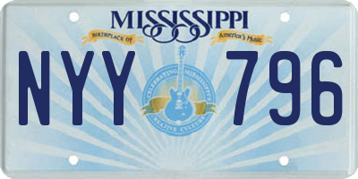MS license plate NYY796
