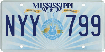 MS license plate NYY799