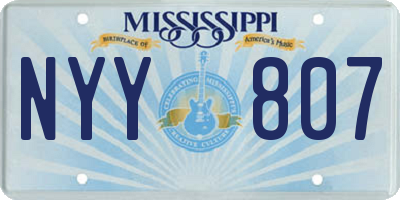 MS license plate NYY807