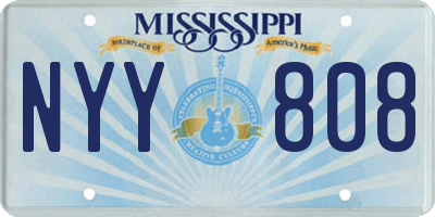 MS license plate NYY808