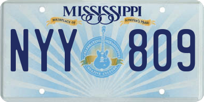 MS license plate NYY809