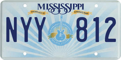 MS license plate NYY812