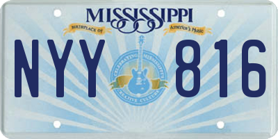MS license plate NYY816