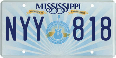 MS license plate NYY818