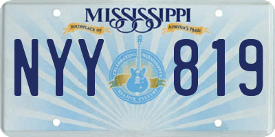 MS license plate NYY819