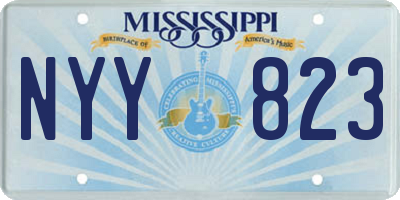 MS license plate NYY823