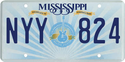 MS license plate NYY824