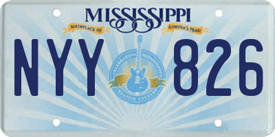 MS license plate NYY826