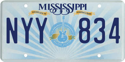 MS license plate NYY834
