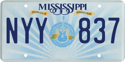 MS license plate NYY837
