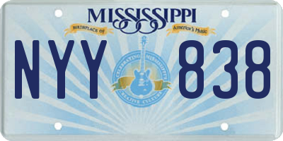 MS license plate NYY838