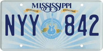 MS license plate NYY842